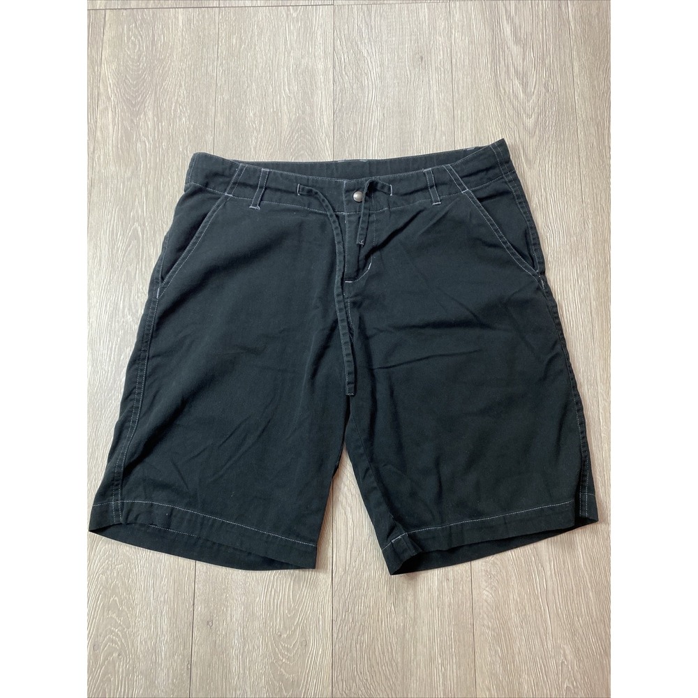 Kuhl Hiking Shorts Small S Black 10" Inseam‎ 100% Cotton Long Bermuda